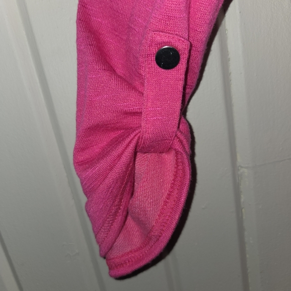 Elegant Vibrant Pink Draped Cardigan - Picture 4 of 7